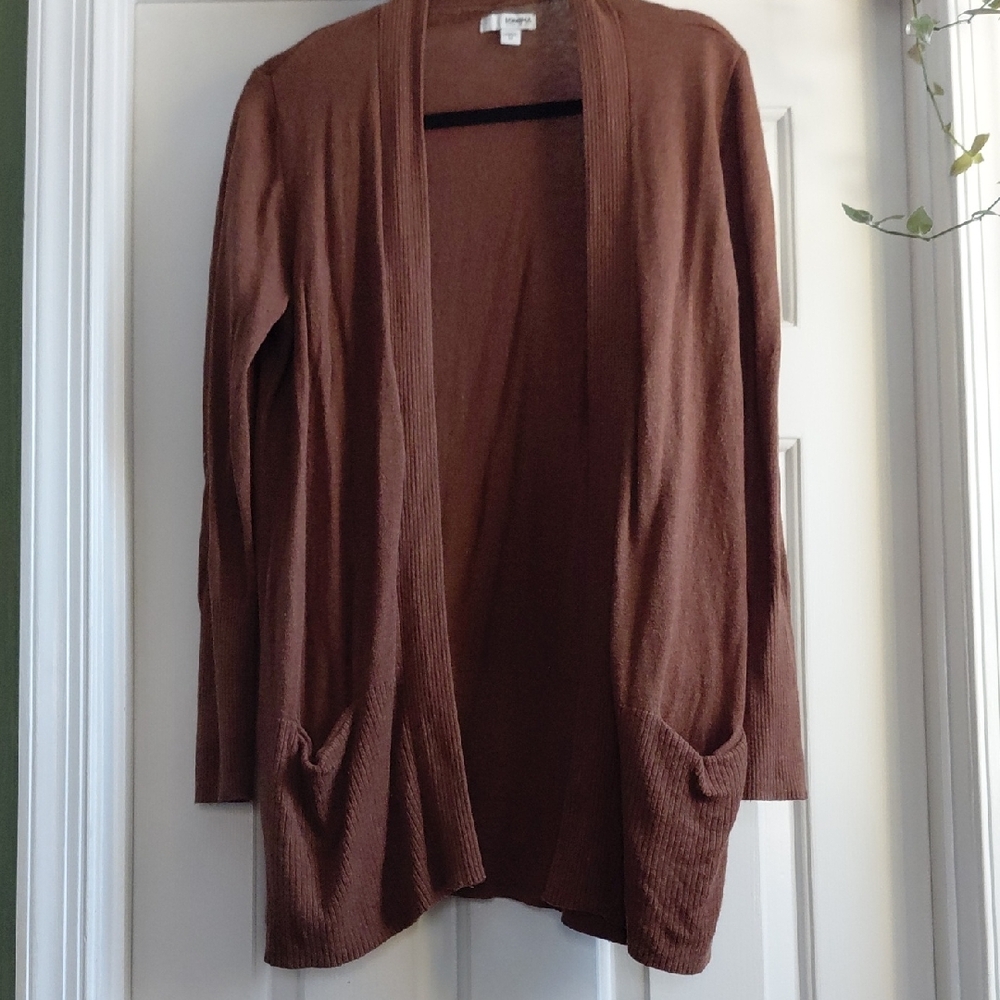 Sonoma Chocolate Open Front Cardigan